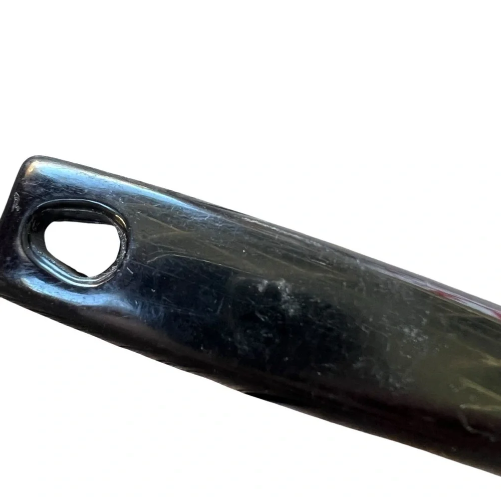 Vintage EKCO USA Slotted Serving Spoon Black Handle 12.5”